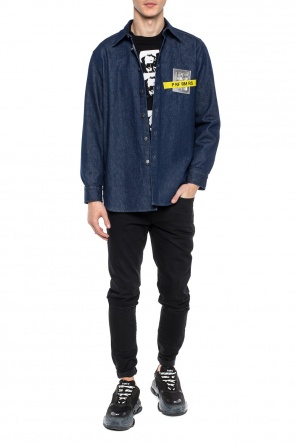 Denim shirt with appliqués, zdjęcie 2 Denim shirt with appliqués od Raf Simons